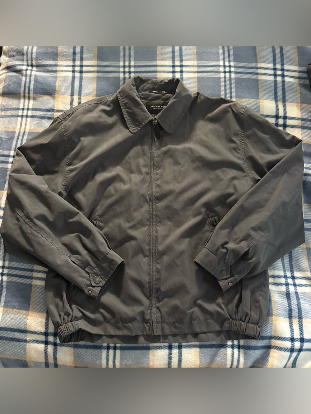 London Fog Men's Slate Gray Windbreaker Jacket